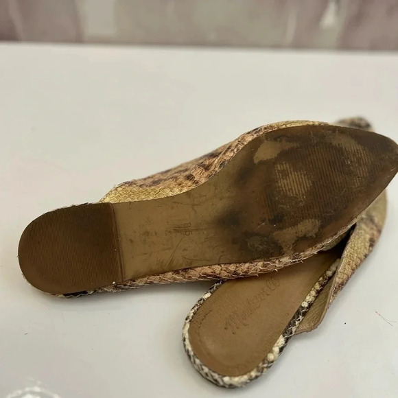 ! Madewell The Frances Skimmer Mule in Snake Embossed Leather - Size 8.5 - Picture 8 of 8